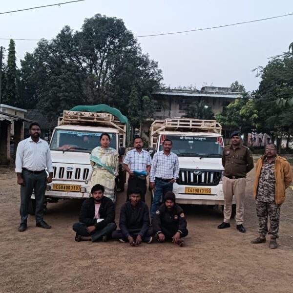 ग्राम जबरटोला में 58 क्विंटल संदिग्ध धान जप्त, वाहन और धान पुलिस के सुपुर्द