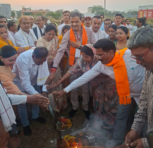 चिखली में साहू समाज का बनेगा सामुदायिक भवन, महापौर ने किया भूमिपूजन