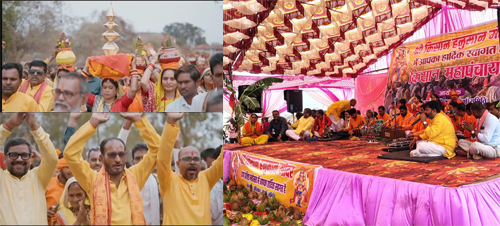 हनुमान मंदिर की प्राण-प्रतिष्ठा, 55 गांवों के किसानों ने दिखाई&hellip;