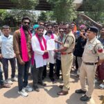 अजीत जोगी युवा मोर्चा के प्रदेश अध्यक्ष शमसुल ने घेरा पुलिस अधीक्षक कार्यालय