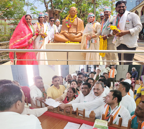 घुमका में कांग्रेस का शक्ति प्रदर्शन, अध्यक्ष सहित सभी 15 वार्ड प्रत्याशियों ने भरा नामांकन