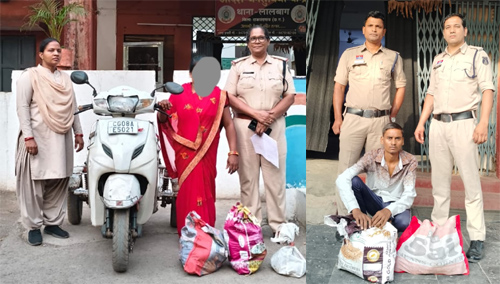 लालबाग पुलिस की बड़ी कार्रवाई : अवैध शराब के साथ महिला सहित दो कोचिए गिरफ्तार
