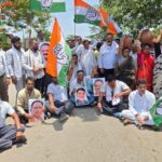 जलसंकट पर कांग्रेस का प्रदर्शन, महिलाओं ने सड़क पर फोड़ी मटकी