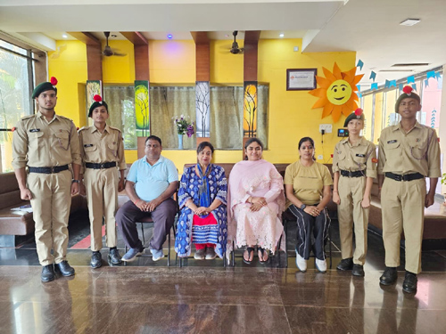 संस्कार सिटी के चार एनसीसी कैडेट्स का बिलासपुर सैन्य शिविर के लिए चयन, विद्यालय में हर्ष