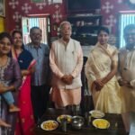 राजनांदगांव दौरे के दौरान समीर श्रीवास्तव के घर पहुंचे रामप्रताप सिंह, की आत्मीय चर्चा.